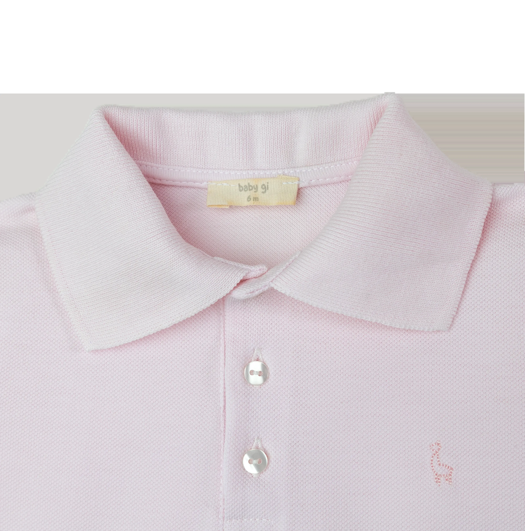 Polo piquè rosa PL173GMC RO Baby gi 