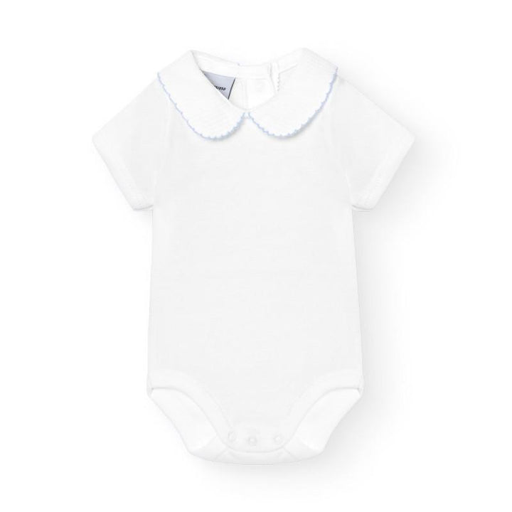 Body neonato manica corta con colletto in piquet<BR/> 1181 CE BABIDU 