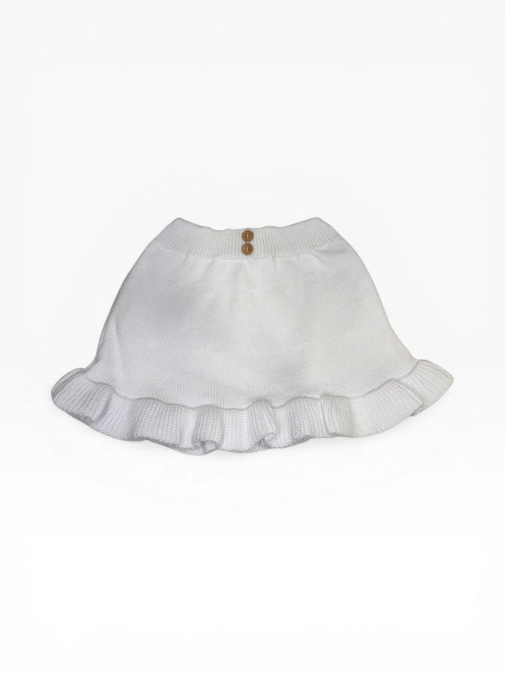 Gonna in filo con volant bianco 26108 10 Babby 