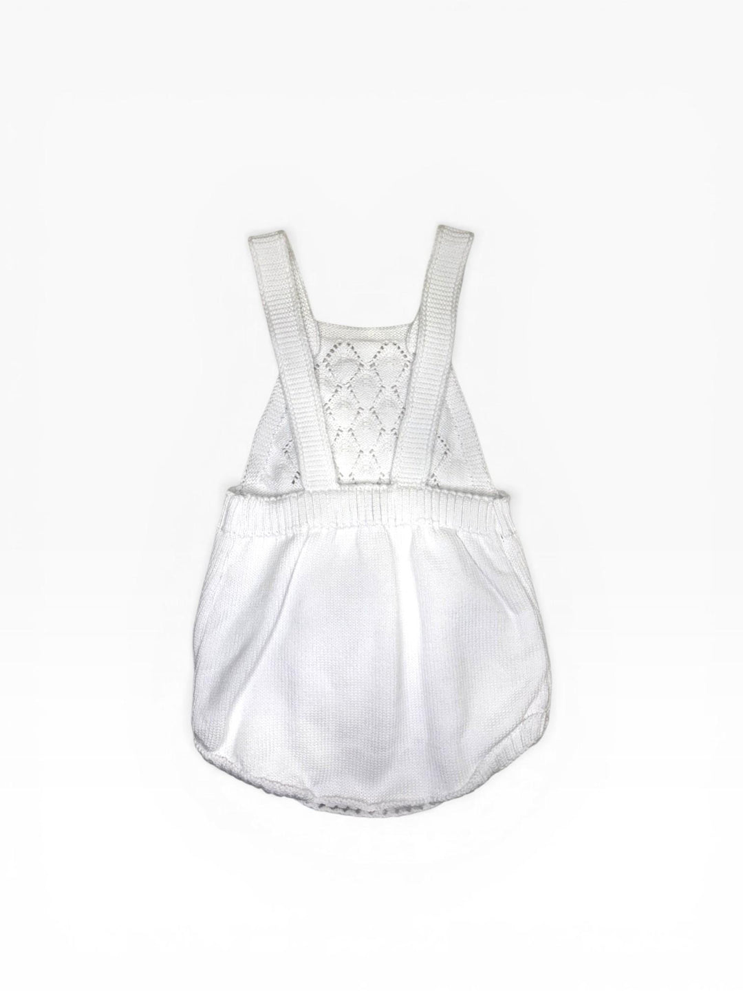 Salopette corta in filo bianco 26104 10 Babby 