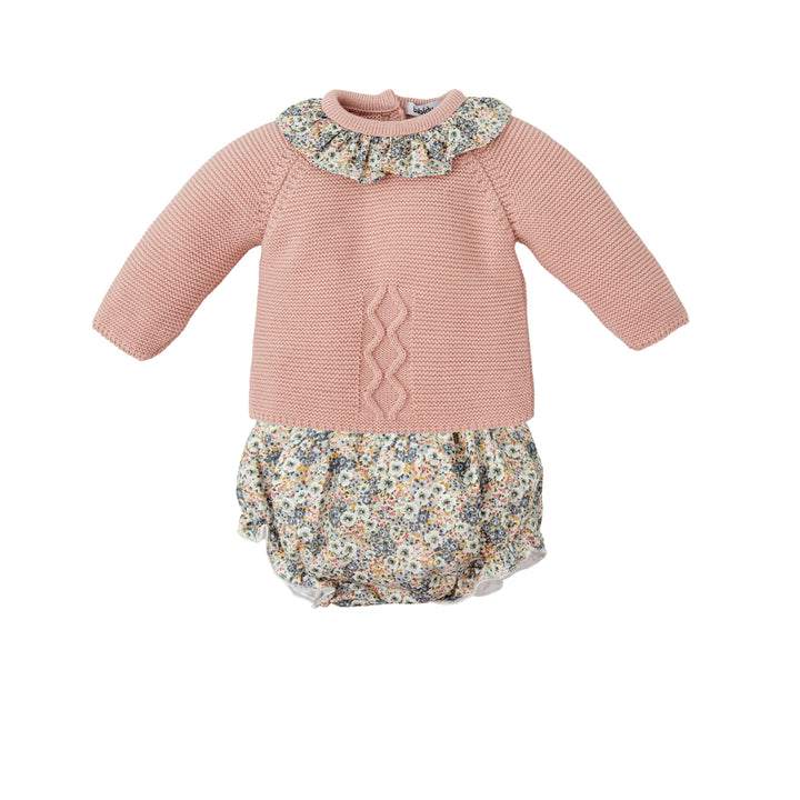 Completo culotte e maglioncino con collo volant 41765 ROA BABIDU 