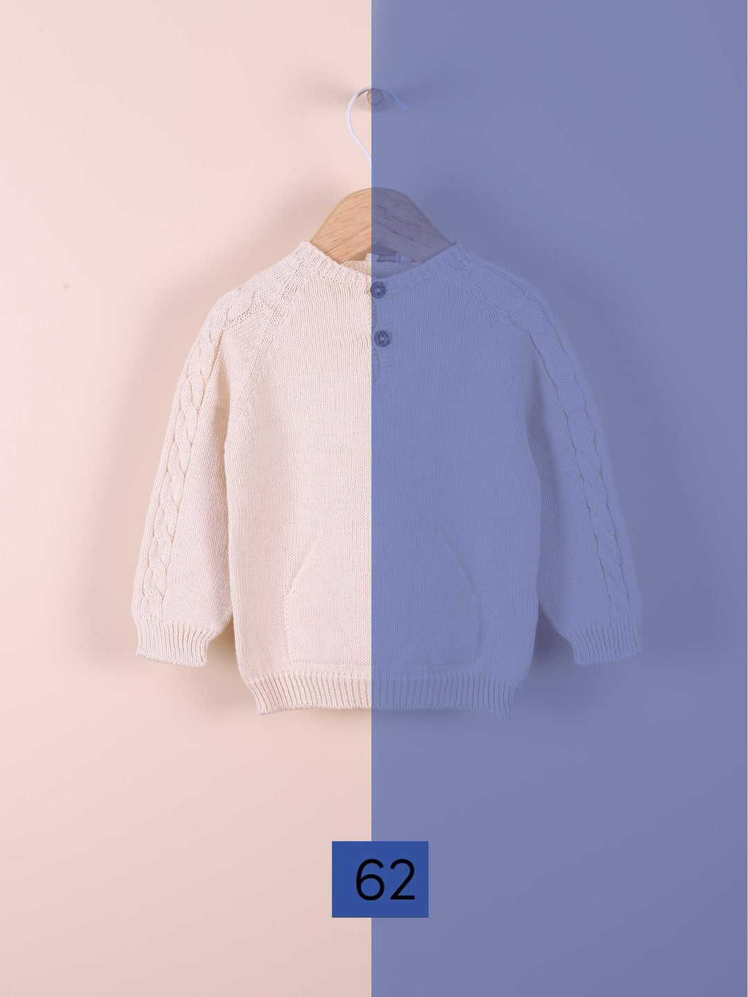 Maglione con tasca a marsupio in filo 12301D 62 WEDOBLE 