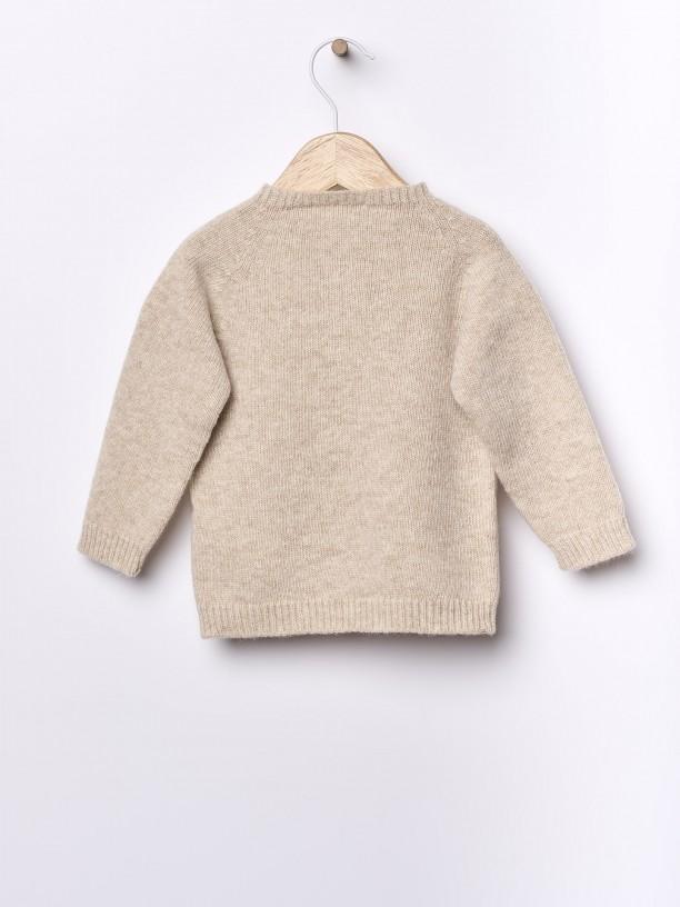 Maglione con tasca in lana merino 11301G 04 WEDOBLE 