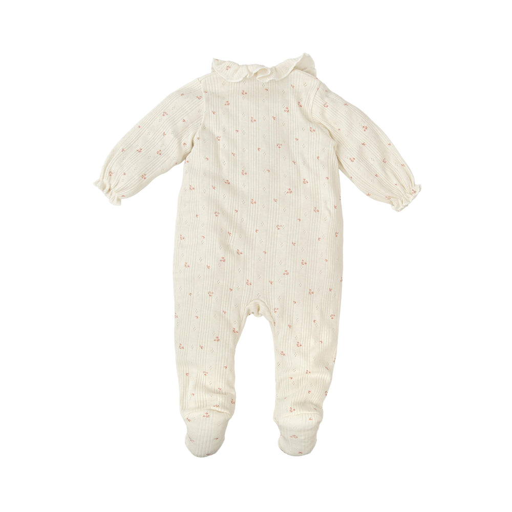 Tutina in cotone traforato con micro fiori 11227 RO BABIDU 