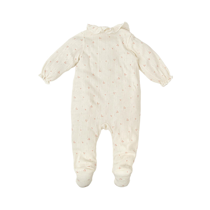 Tutina in cotone traforato con micro fiori 11227 RO BABIDU 
