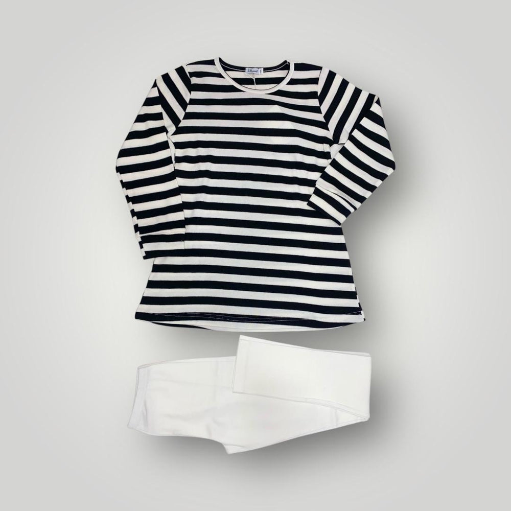 Pigiama in caldo cotone a righe e leggins FSI 9150I00 066# SOTTOCOPERTA 