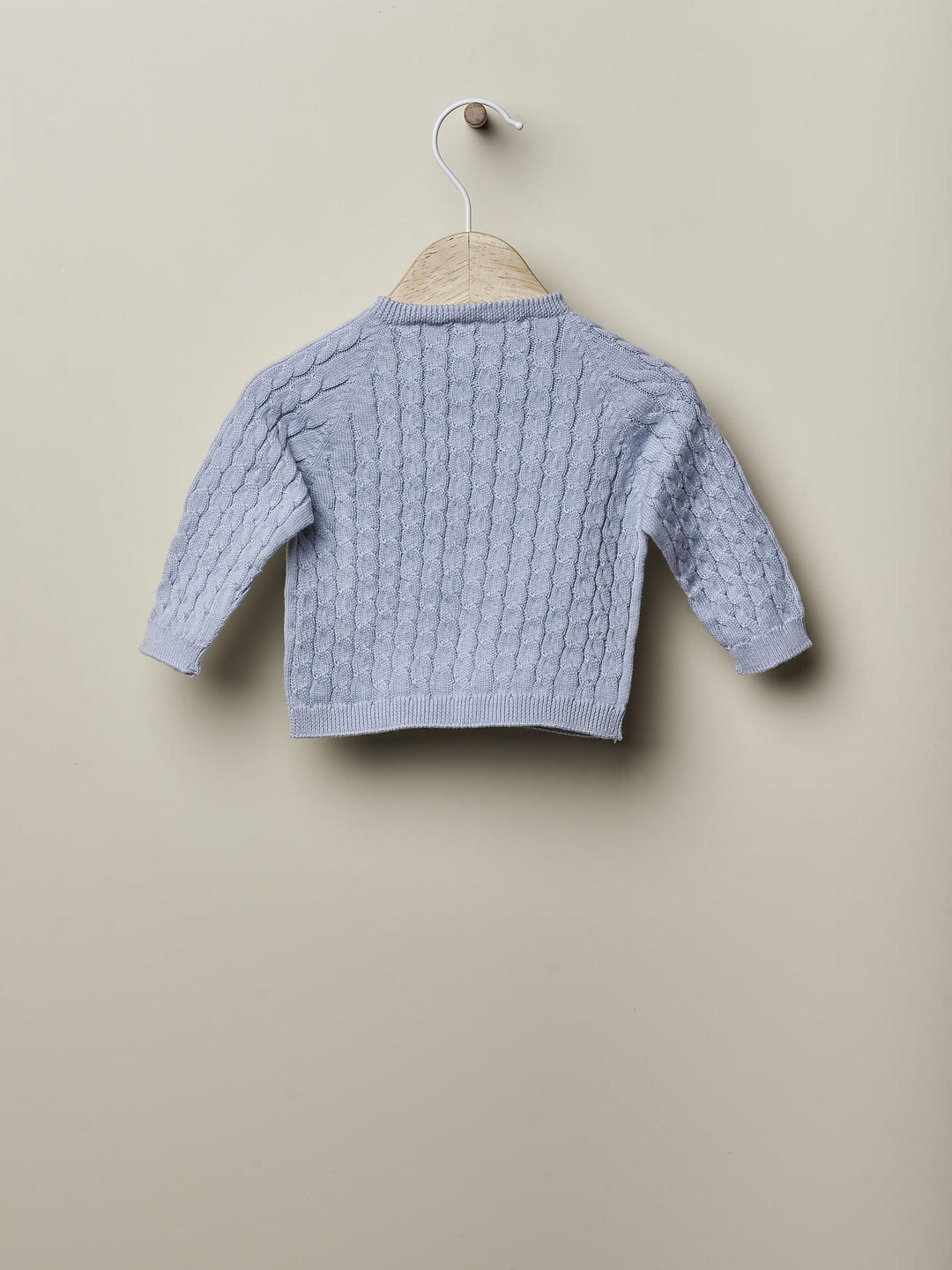 Cardigan a maniche lunghe a trecce in filo 04308A 01 WEDOBLE 