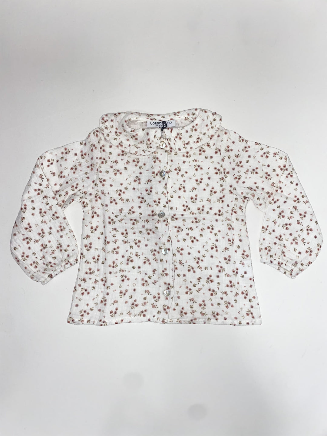 Camicia in mussola neonato con stampa floreale CAM/R N BD ORSO BRUNO 