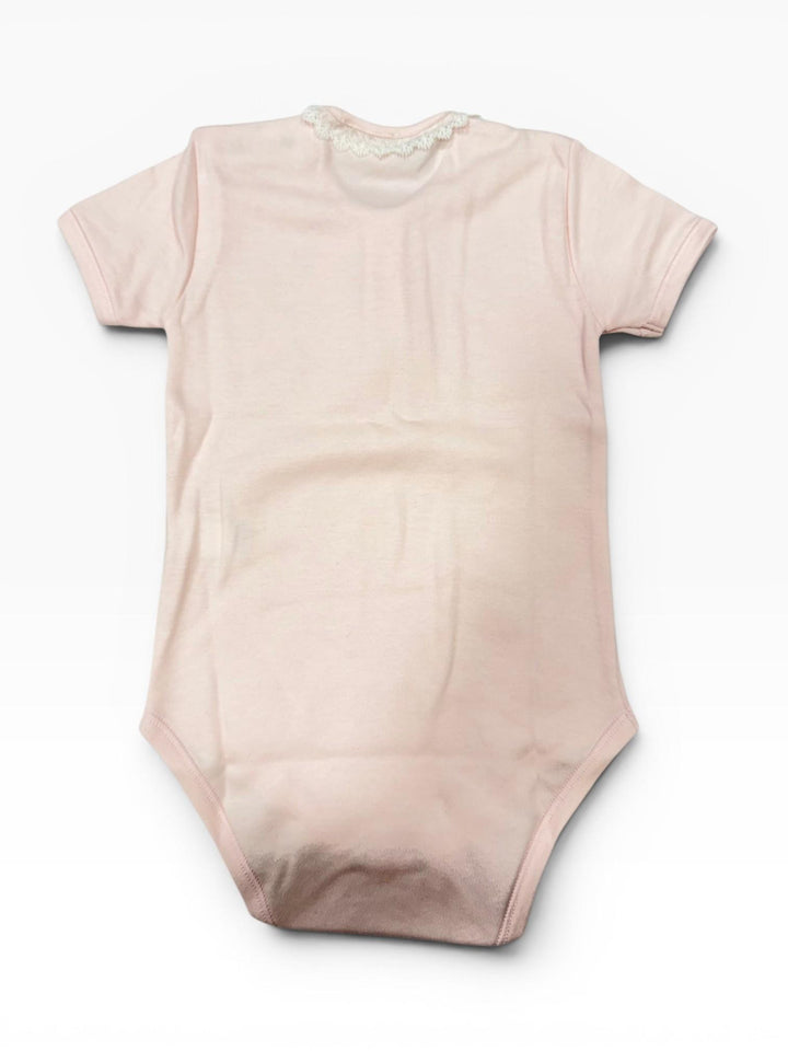 Body cotone caldo con colletto in pizzo e fiocco 52601 R0 La Perla 