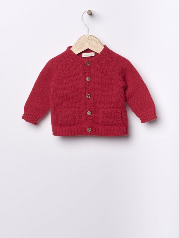 Cardigan scollo tondo in lana merino 09308B 05 WEDOBLE 