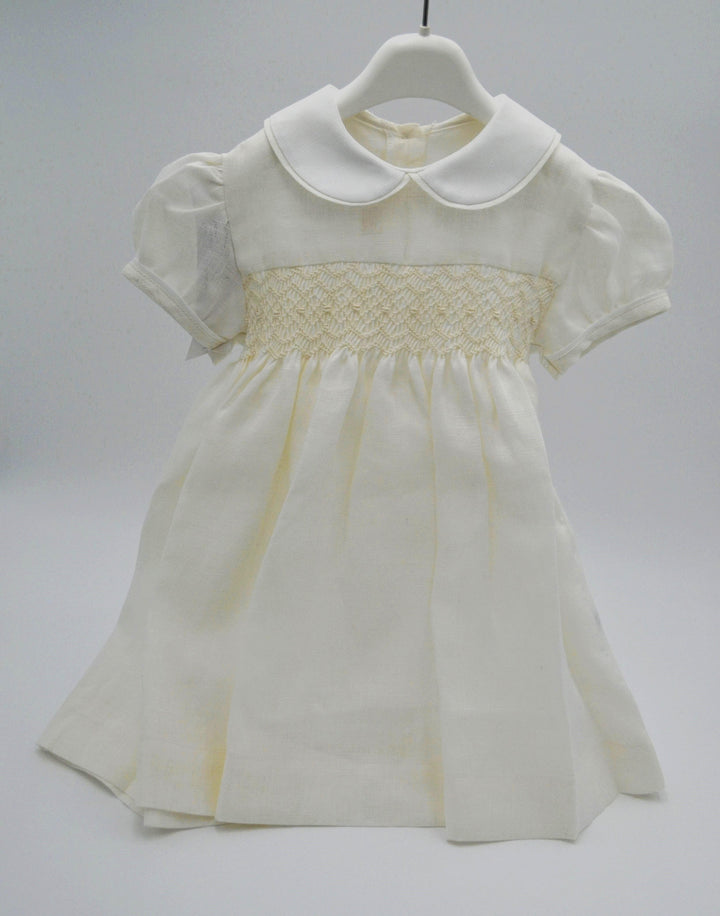 Abito punto smock in lino 4287AL BI PILAR 