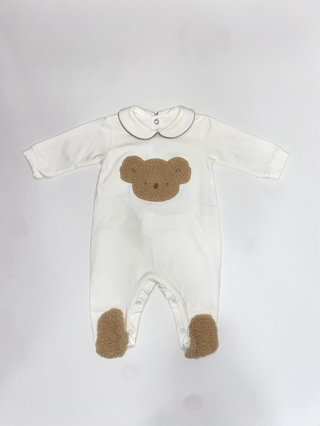Tutina in cotone caldo con orsetto teddy TU8280 BI Teto e Tatta 