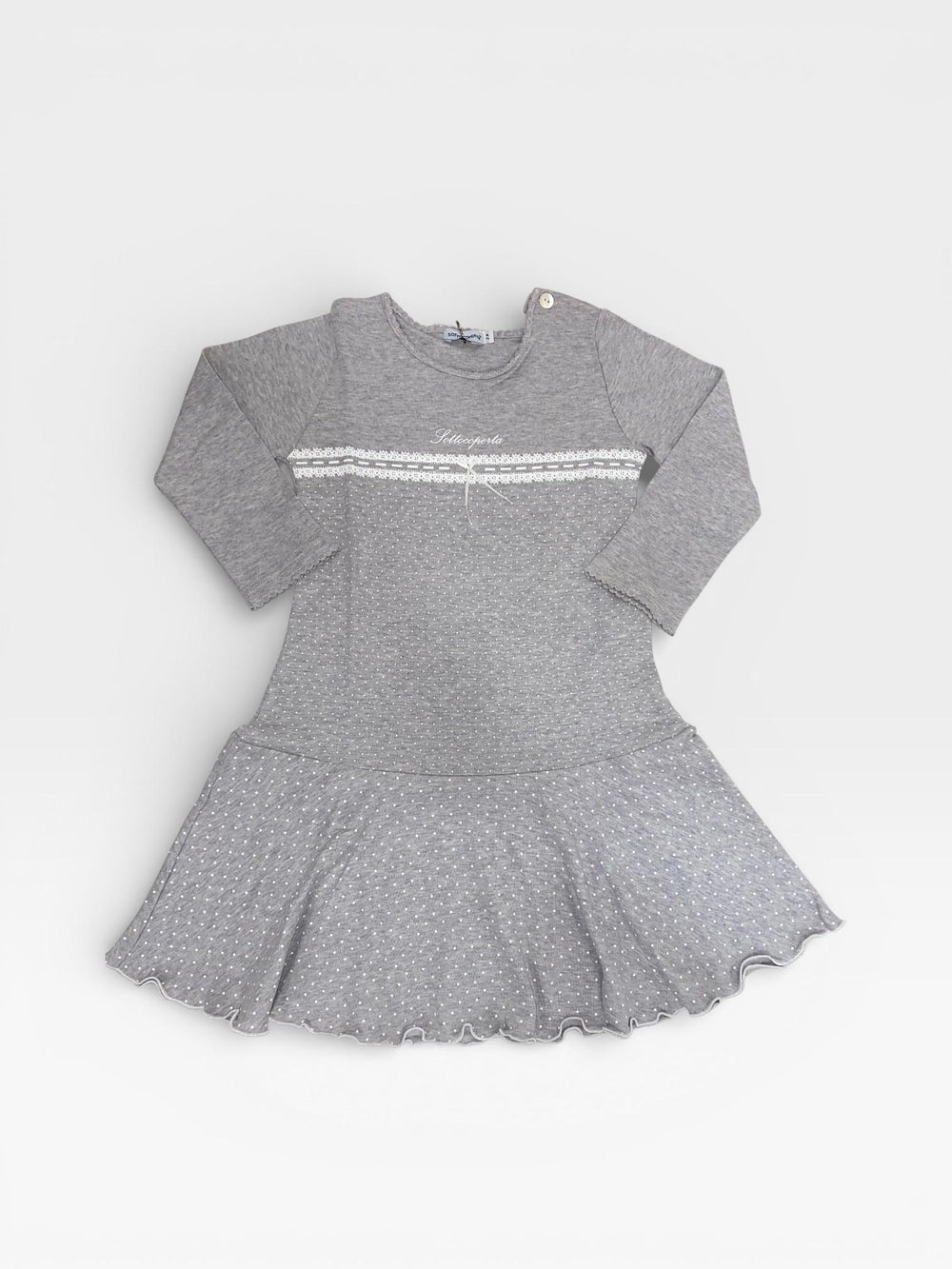 Camicia da notte in caldo cotone a pois 16032I12  SOTTOCOPERTA 