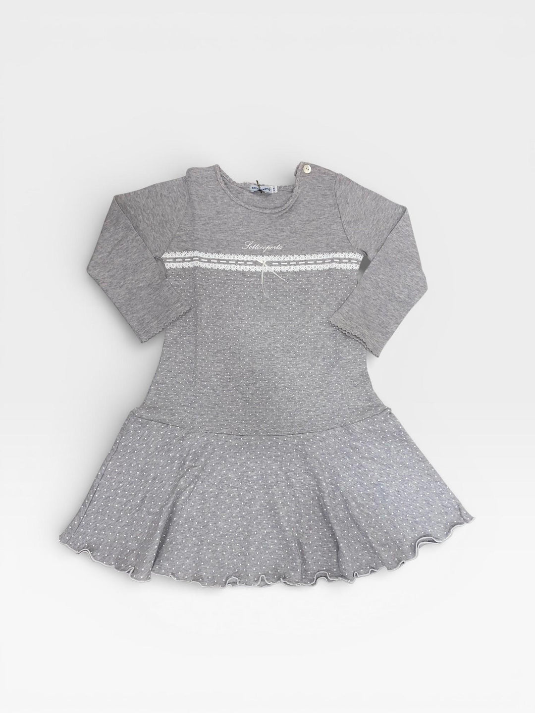 Camicia da notte in caldo cotone a pois 16032I12  SOTTOCOPERTA 