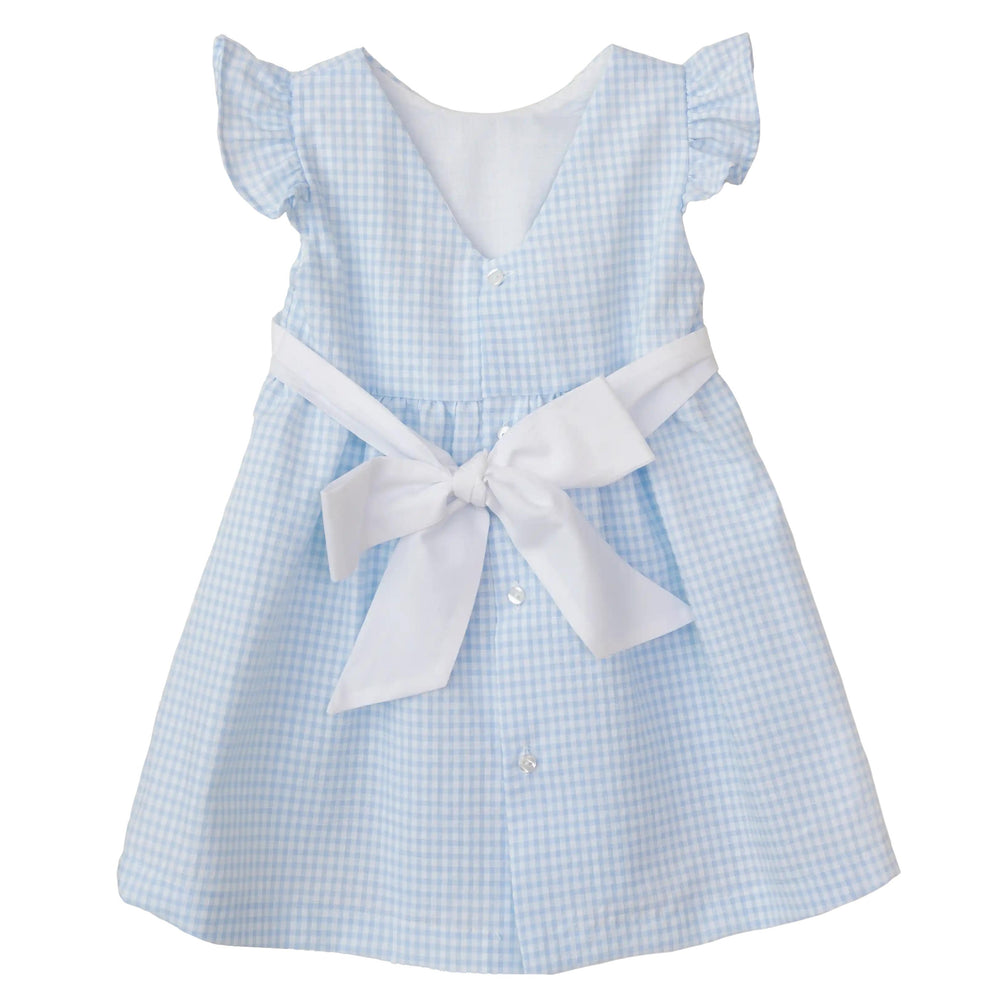 Abito vichy celeste VY86G CE Baby gi 