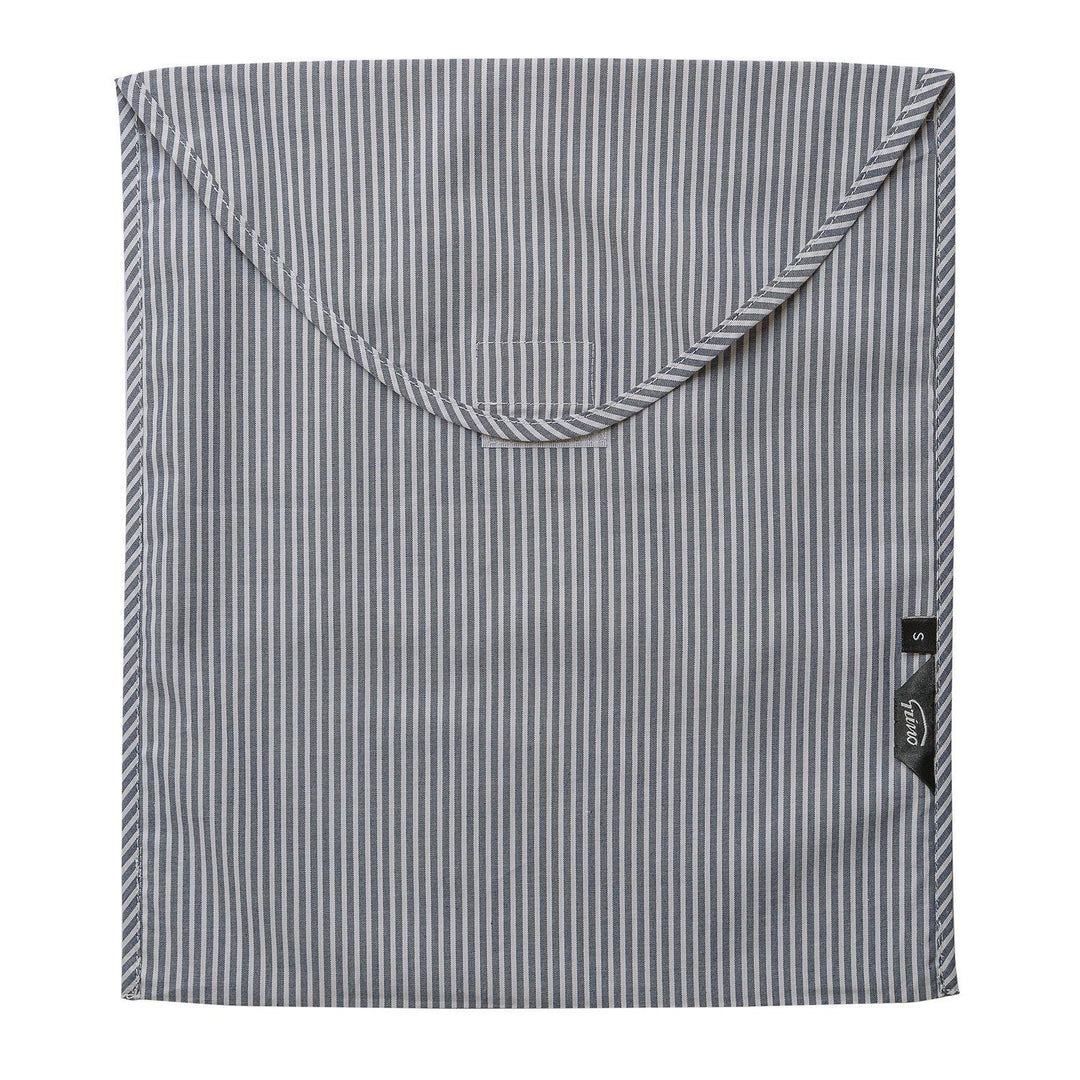 Pigiama lungo in cotone a righe blu scuro<BR/> CHARLY UCL 932 GOLD 