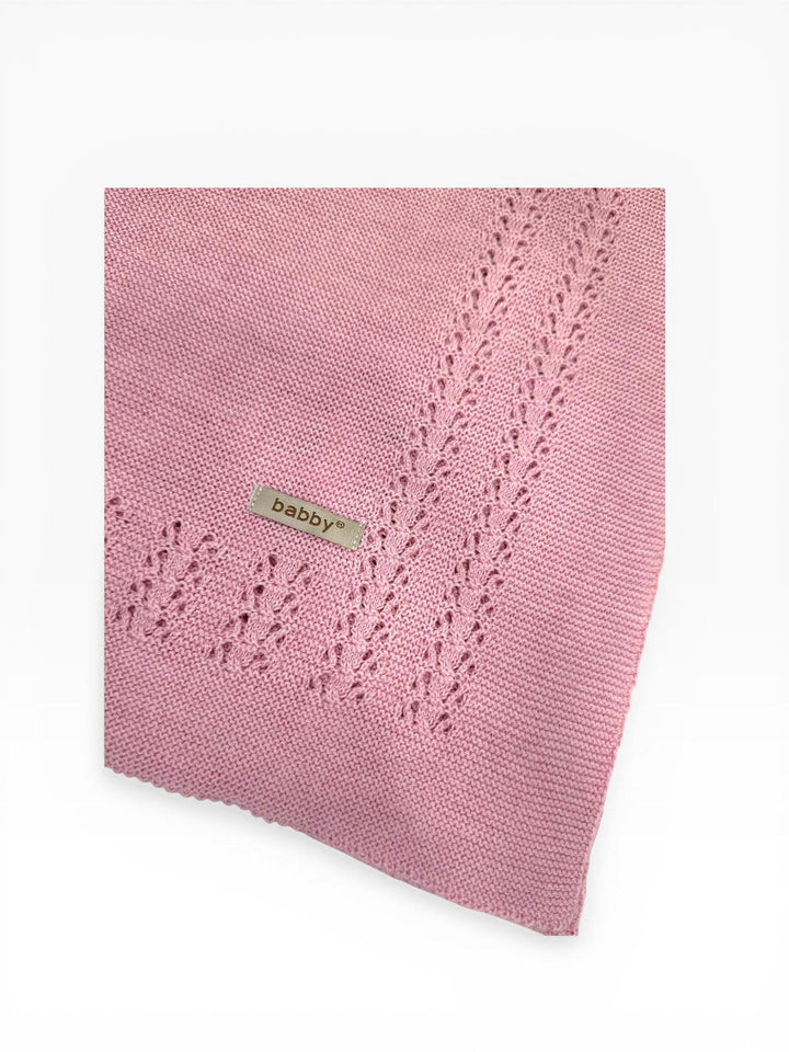 Copertina in filo traforato rosa antico 26122 80 Babby 