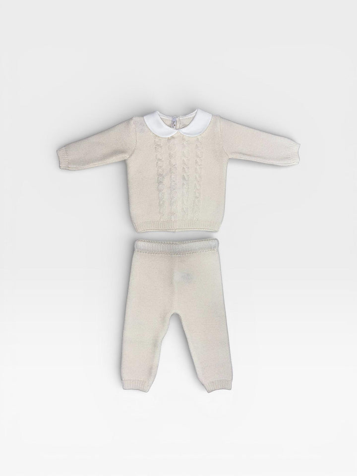 Completo due pezzi in lana con trecce 516 BI BABY Lord 
