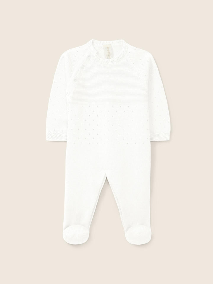Tutina in filo traforata a maniche lunghe 01346A 03 WEDOBLE 