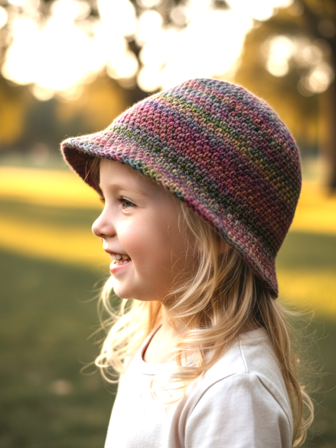 Cappello in lana multicolore lavorato a maglia ROMA FXG Mantì 