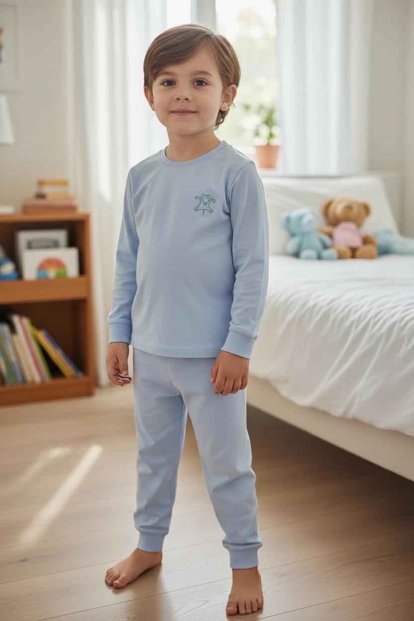 Pigiama in caldo cotone celeste NICK BC 971 GOLD 