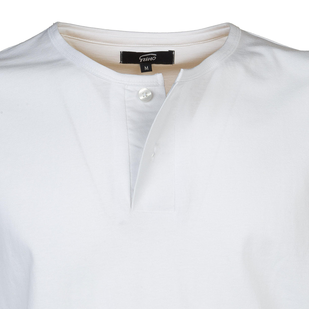 Pigiama in cotone corto bianco con pantaloni blu PETER UCC/2 483 GOLD 