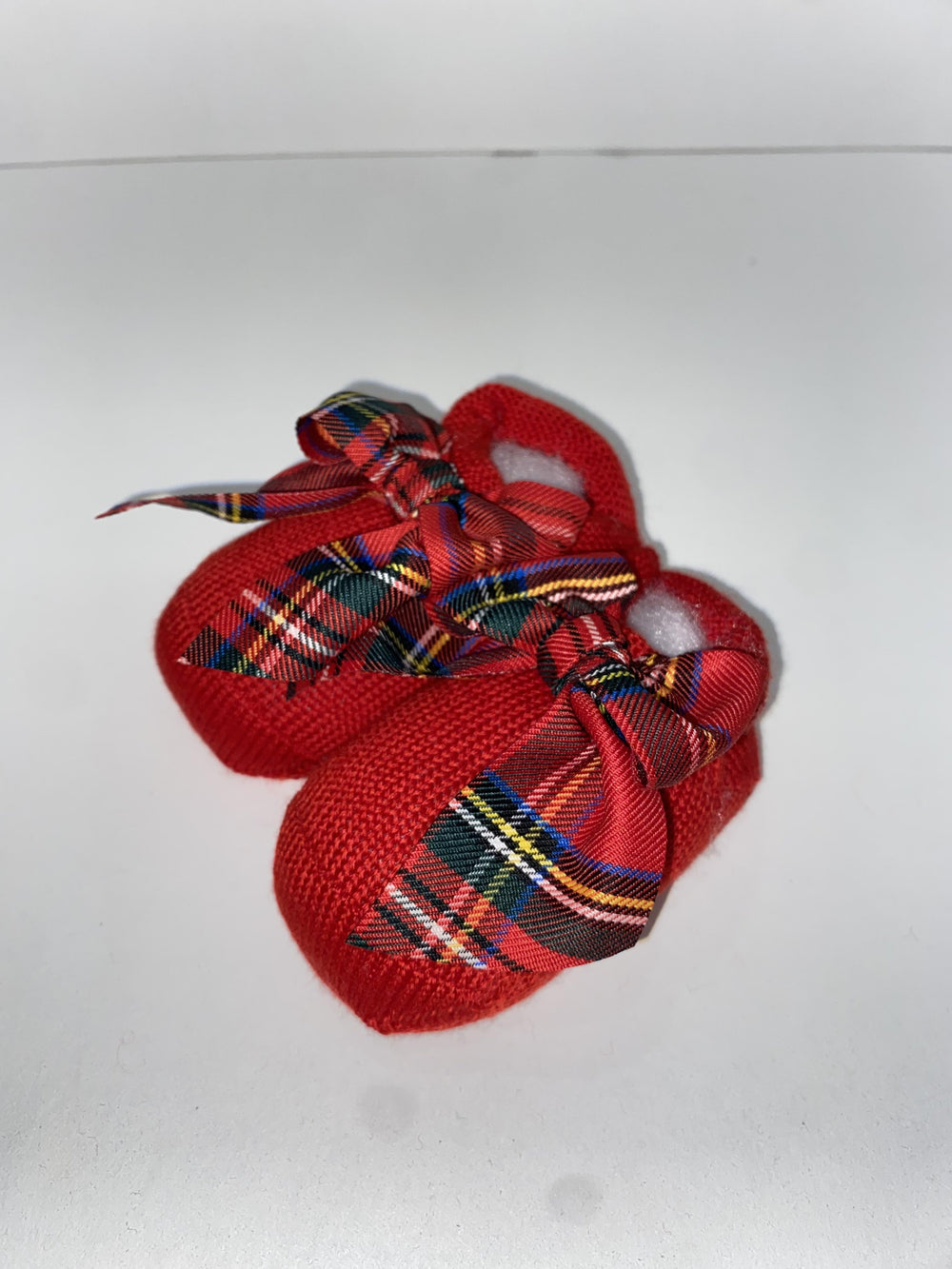 Scarpine in lana con fiocco decorativo tartan 3063 S1 STORY calze 