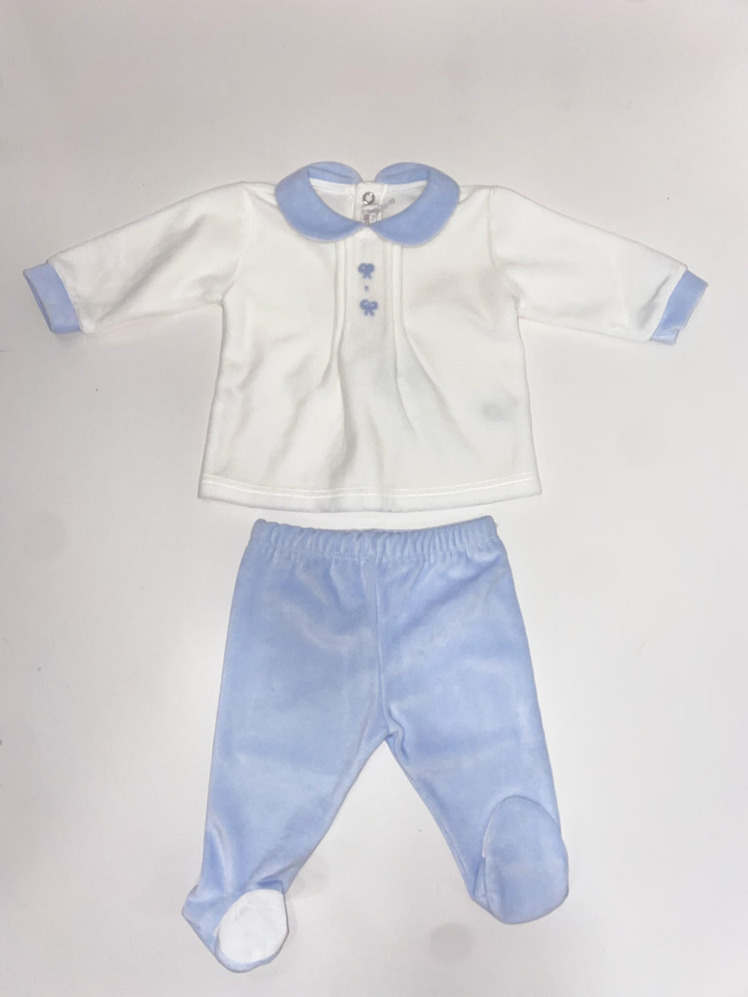 Completo due pezzi in ciniglia bicolore CL8180 BC Teto e Tatta 