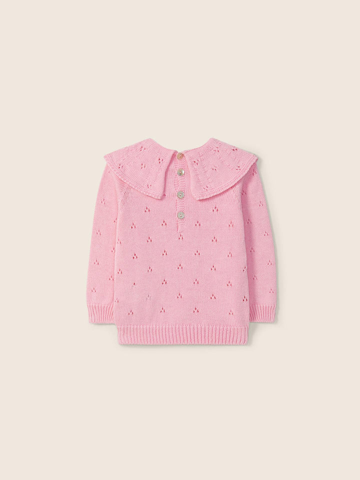 Maglione traforato con colletto in filo 10301A 18 WEDOBLE 