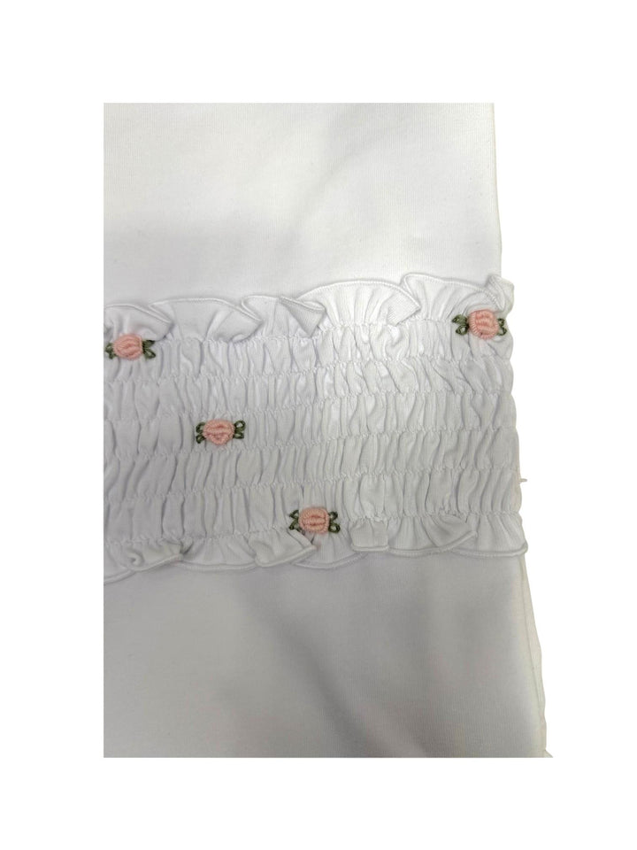 Copertina ricamata con roselline CO8750 BR Teto e Tatta 
