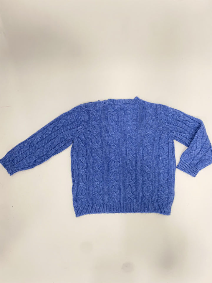 Maglione in lana a treccia azzurro 44576 U4 Per Te 