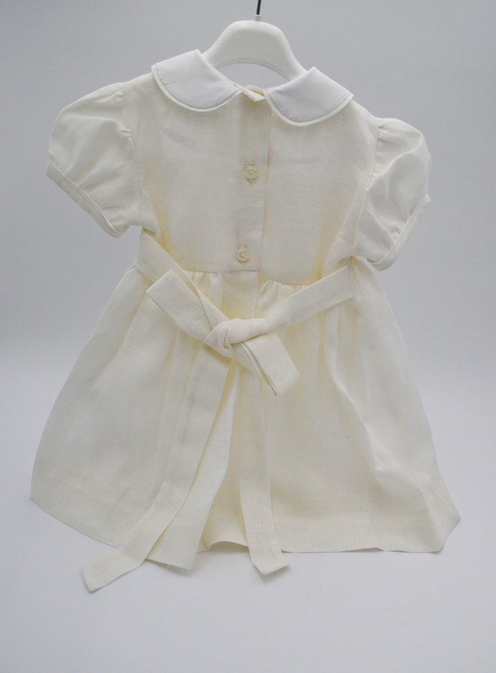 Abito punto smock in lino 4287AL BI PILAR 