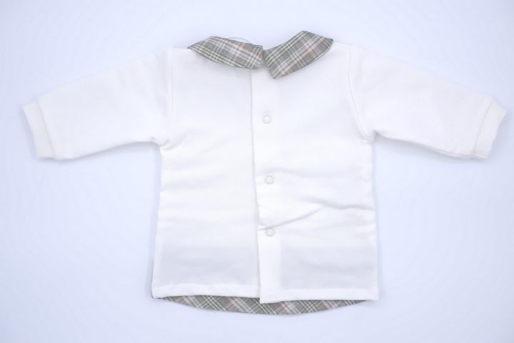 Completo bianco e verde con oantalone in velluto a costine CL6781 PV Teto e Tatta 