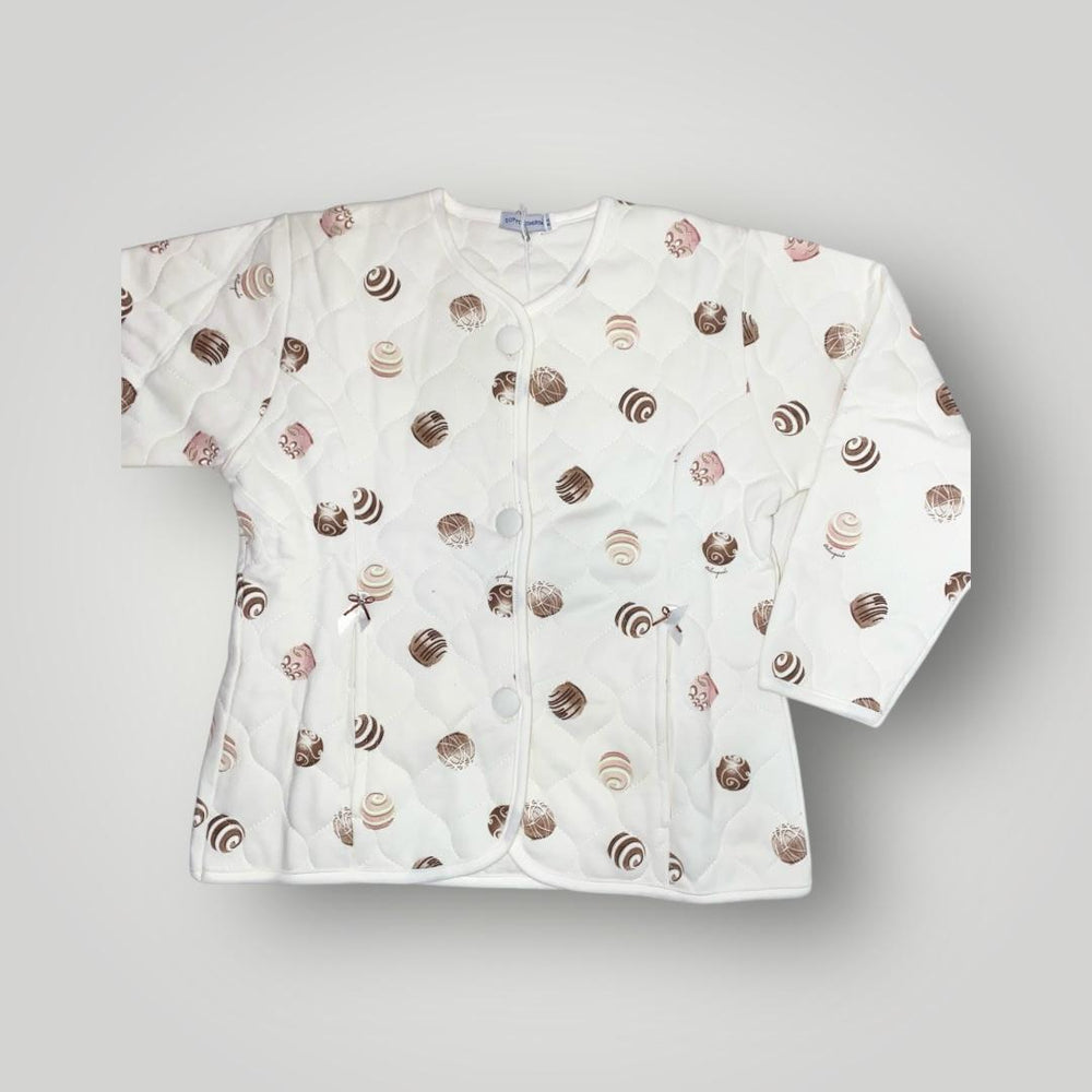 Giacca da camera in cotone caldo trapuntata a fantasia 1235I00 705 SOTTOCOPERTA 