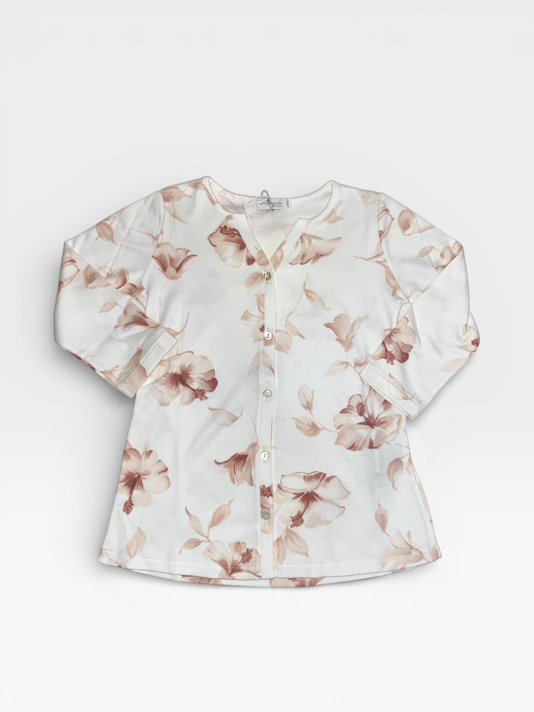 Camicia da notte in caldo cotone a fiori 6332A00 810 SOTTOCOPERTA 