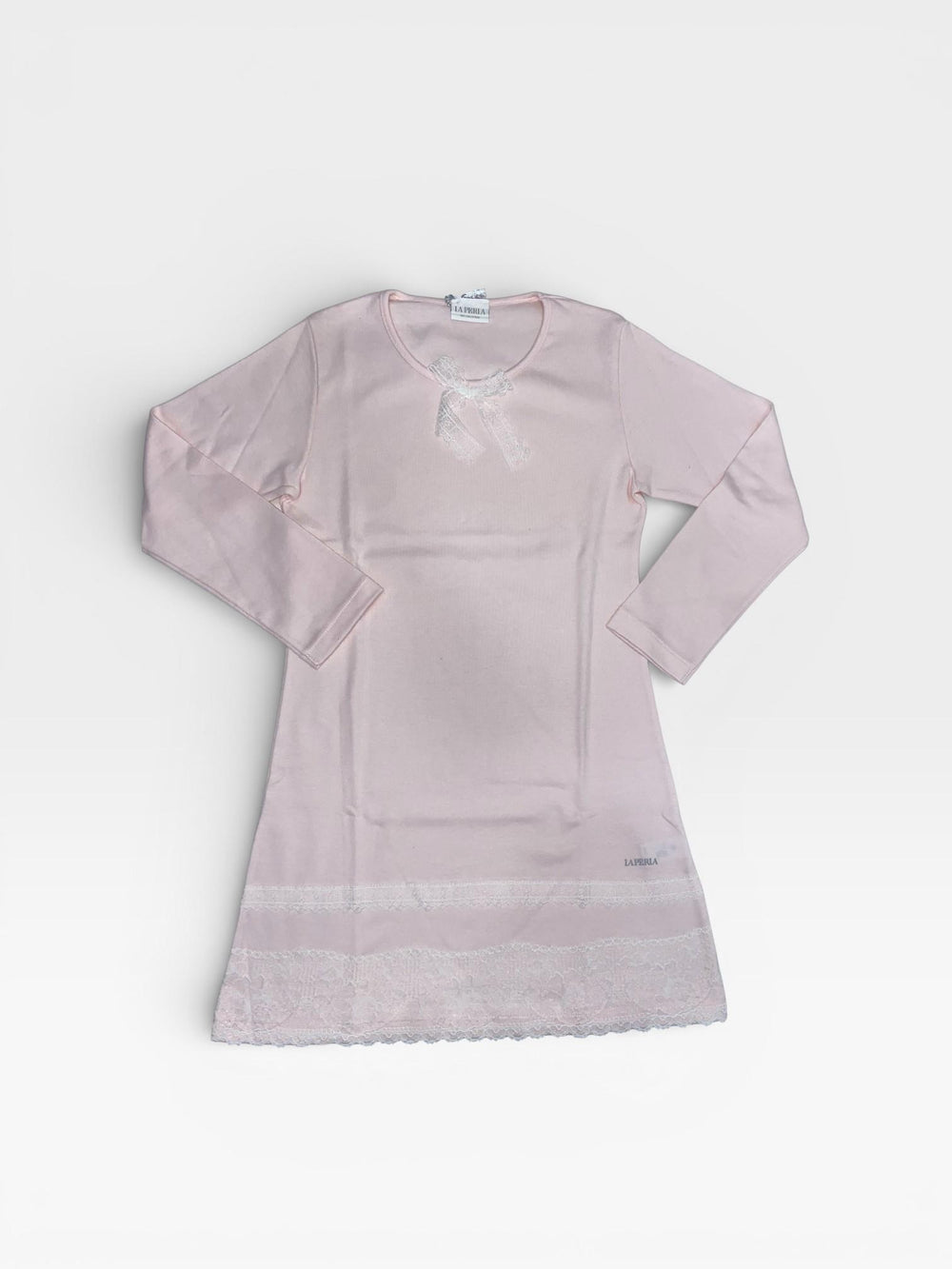 Camicia da notte in caldo cotone con dettagli in pizzo 54753 R0# La Perla 