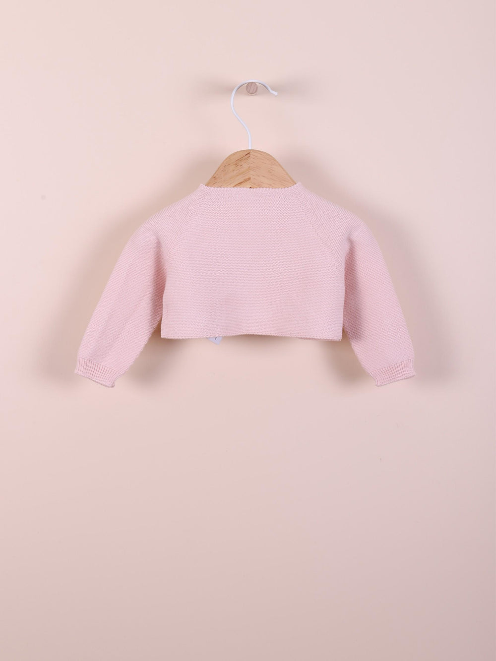 Bolero/Scaldacuore (cardigan corto) con maniche lunghe liscio in filo rosa 09164A 02 WEDOBLE 