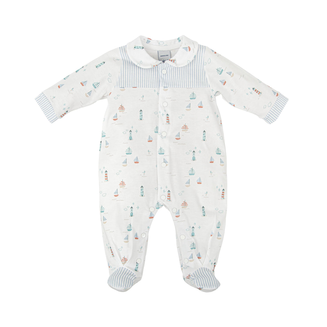 Tutina in cotone a tema marino 13221 MU BABIDU 