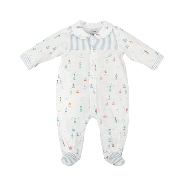 Tutina in cotone a tema marino 13221 MU BABIDU 