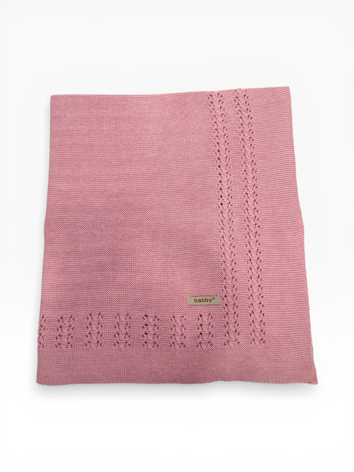 Copertina in filo traforato rosa antico 26122 80 Babby 