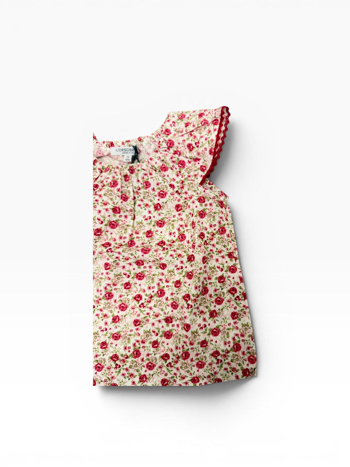 Blusa con stampa a roselline LAMPEDUSA BRS ORSO BRUNO 
