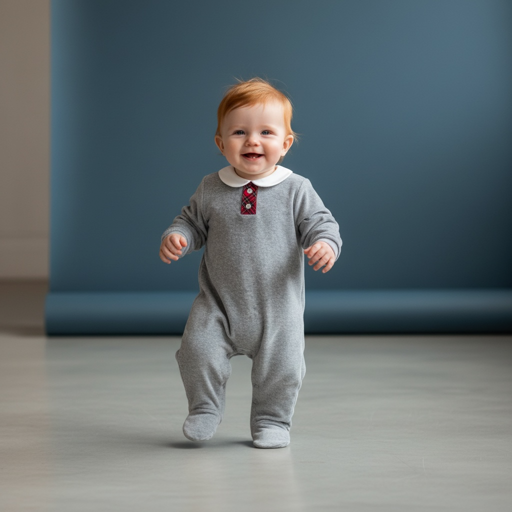 Tutina intera in ciniglia con dettaglio tartan 9090/05 GR PERDIPIU 