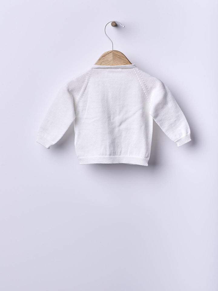 Cardigan scollo tondo in filo 04308B 03 WEDOBLE 