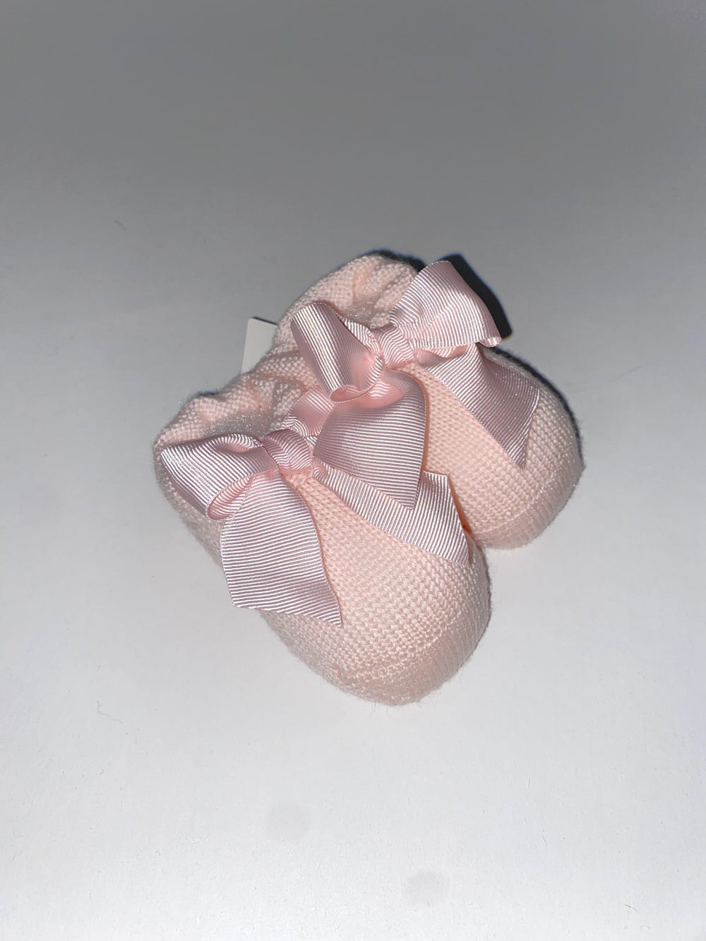 Scarpine da neonato in lana con fiocco rosa 3325 1R STORY calze 