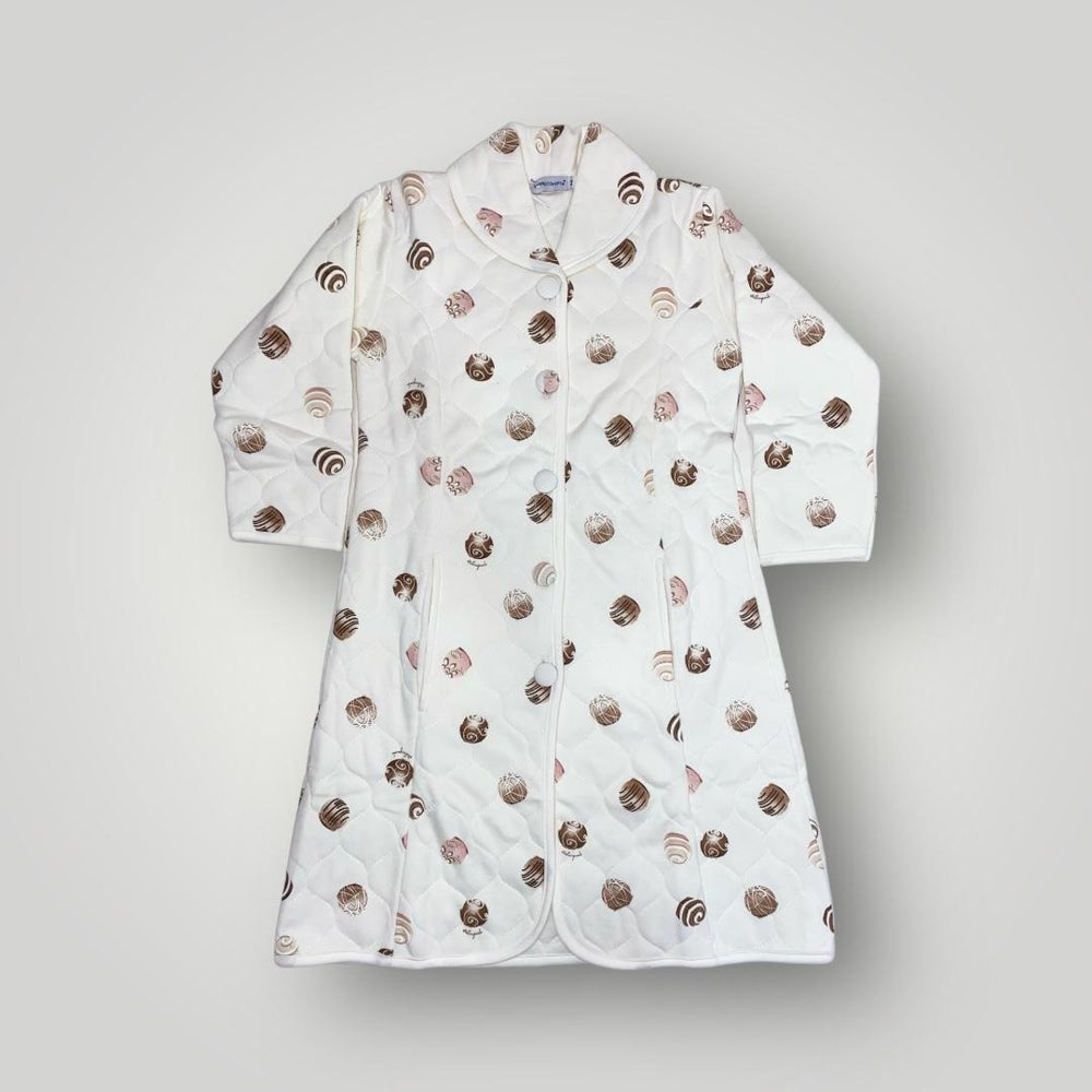 Vestaglia caldo cotone con fantasia cioccolatini 1235A00 705 SOTTOCOPERTA 