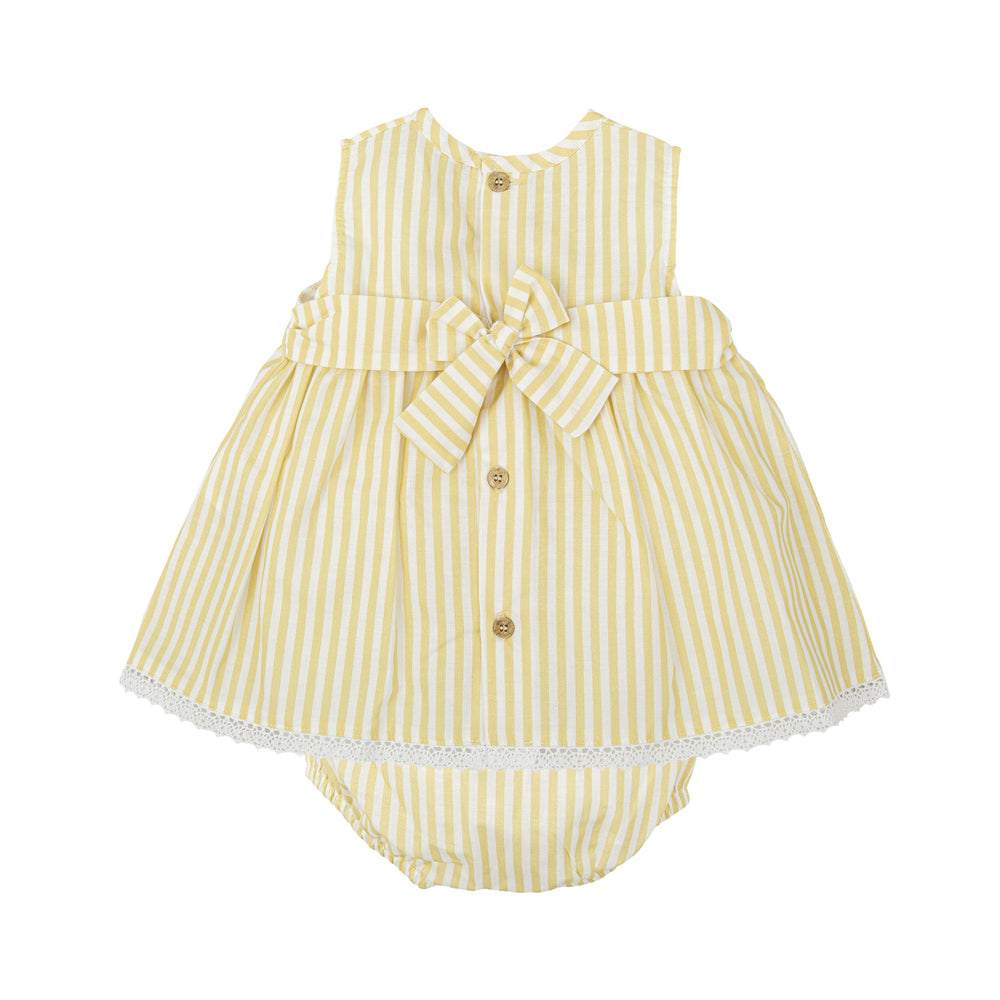 Completo casacca e culotte a righe gialle 91428 GI BABIDU 