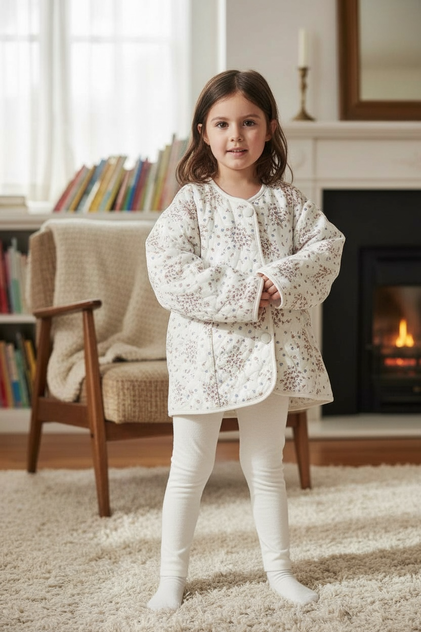 Giacca da camera trapuntata in cotone caldo 1235I00 706 SOTTOCOPERTA 