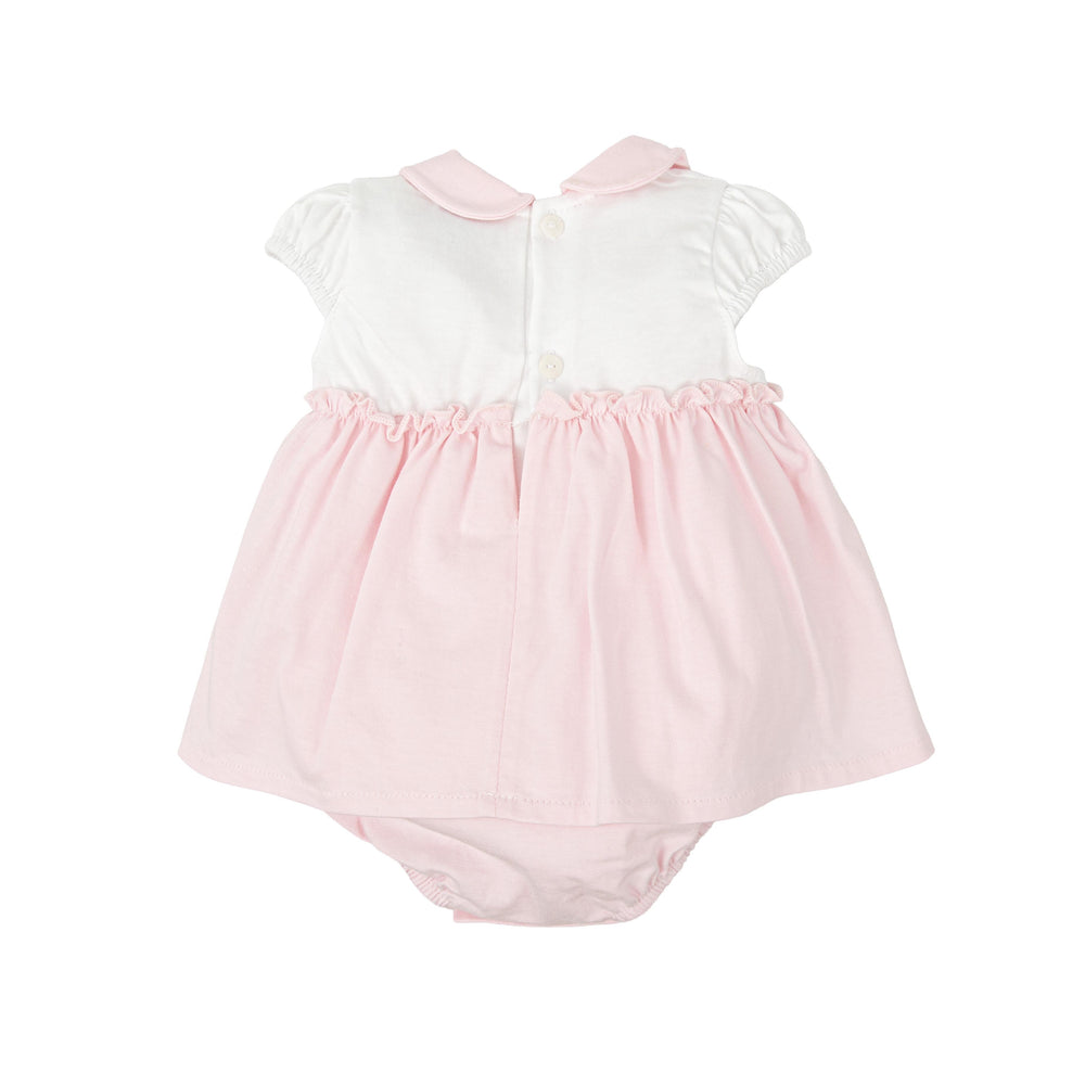 Abito pagliaccetto bicolore in cotone 31219 BR BABIDU 