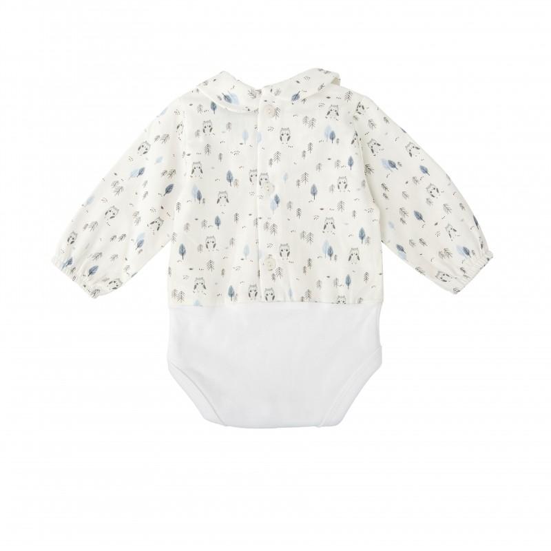 Body camicia neonato con stampa bosco 2013 CE BABIDU 