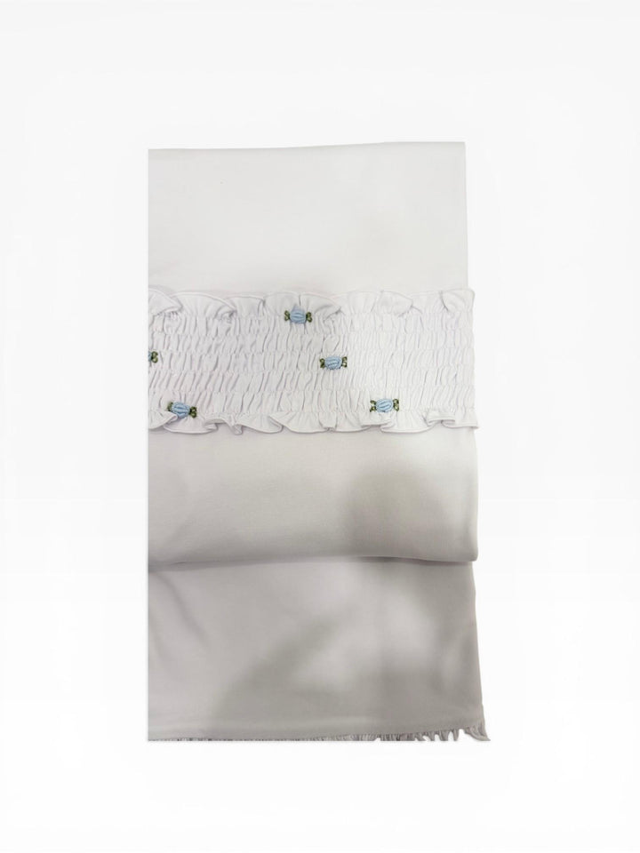 Copertina ricamata con roselline CO8750 BC Teto e Tatta 